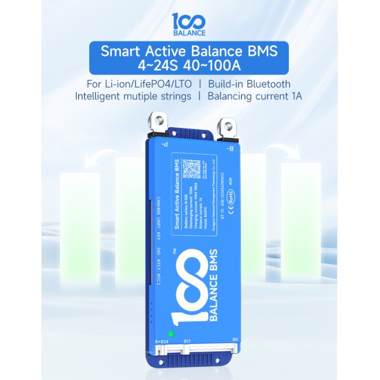 Daly 100A Smart BMS | 4S-24S LiFePO4 - Bluetooth, CAN, RS485 Daly 100A Smart BMS | 4S-24S LiFePO4 - Bluetooth, CAN, RS485
