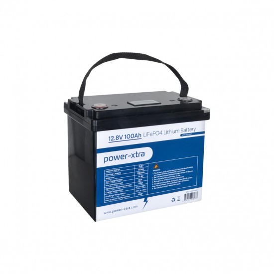 Power-Xtra 12.8V 100Ah LiFePO4 Lityum Akü - Ekranlı Power-Xtra 12.8V 100Ah LiFePO4 Lityum Akü - Ekranlı