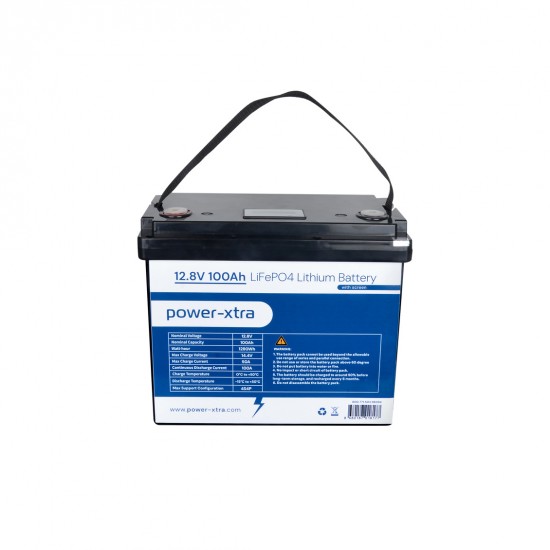 Power-Xtra 12.8V 100Ah LiFePO4 Lityum Akü - Ekranlı Power-Xtra 12.8V 100Ah LiFePO4 Lityum Akü - Ekranlı