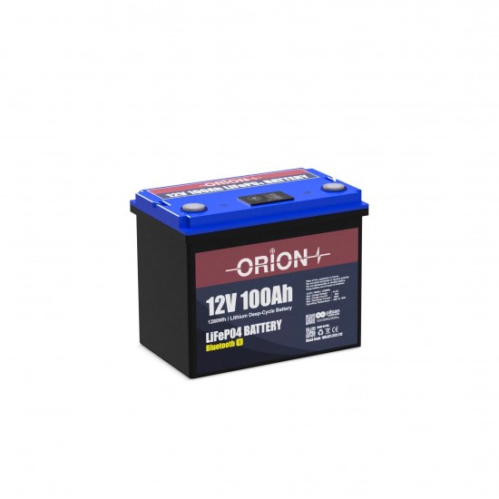 Orion Akü LiFePO4 12100B 12V 100Ah Bluetooth Ekranlı
